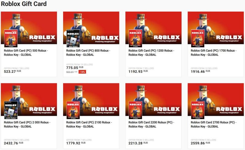 Подарочные Карты Roblox и Коды Robux в России в 2023 году