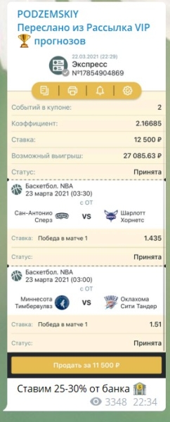 Проект Инстаграм и Телеграм Podzemskiy – отзывы о ставках на NBA от Алексея Подземского @Podzemskiy_aleksey