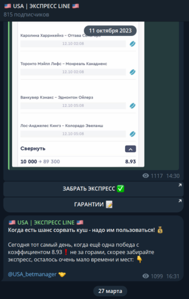 USA Экспресс Line — каперский канал в ТГ, отзывы