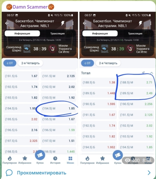 Канал Telegram Damn Scammer – отзывы о ставках