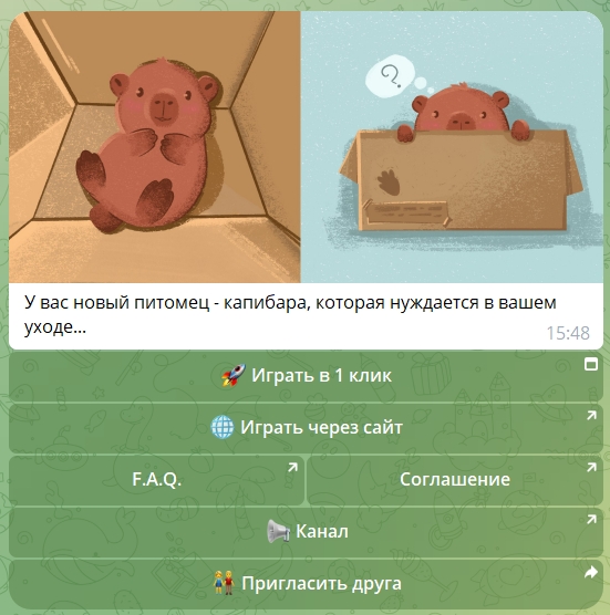 Бот Telegram Capybara — играть @capybara_authbot – реальные отзывы