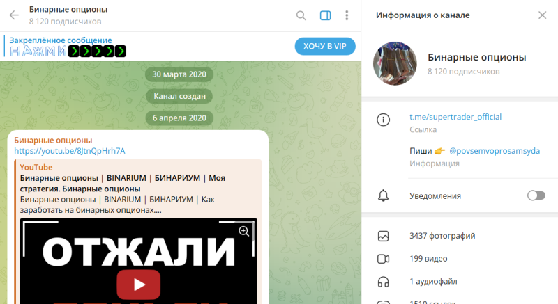 Канал Telegram Бинарные опционы (Супер Трейдер) – отзывы об Олеге Багирове